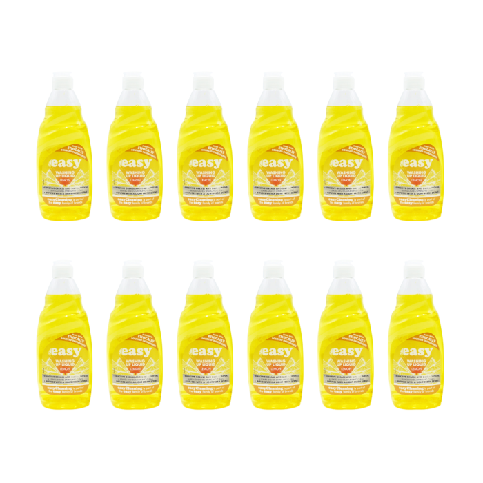 Easy Washing Up Liquid Lemon 500ml - Pack of 12