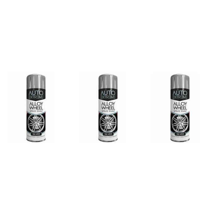 Rapide Auto Extreme Spray Paint Silver Wheel 400ml - Pack of 3