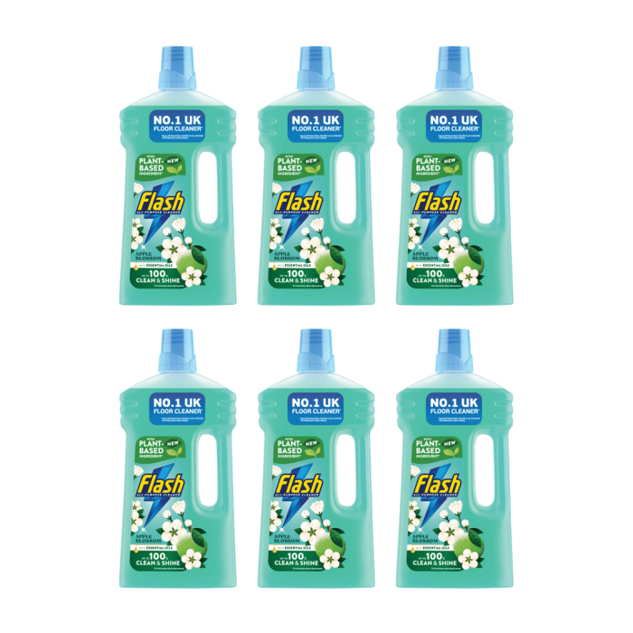 Flash All Purpose Cleaner Clean & Shine Apple Blossom 1L - Pack of 6