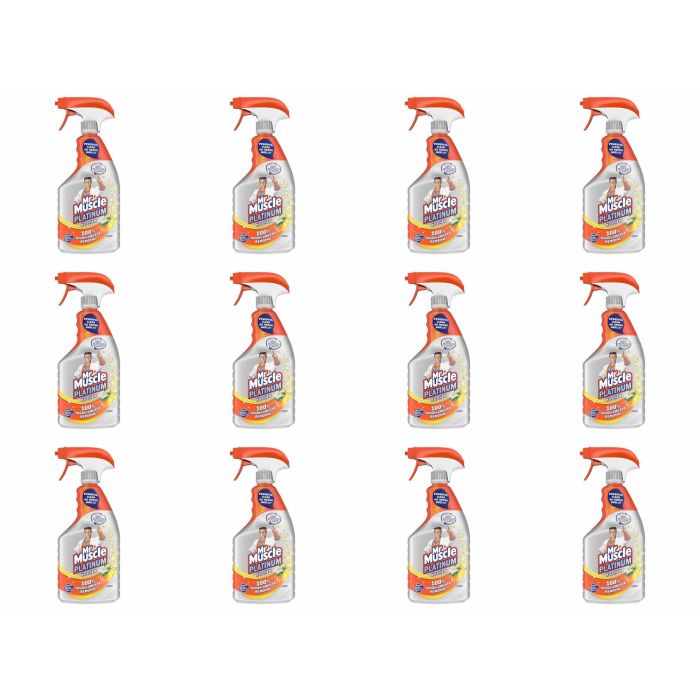 Mr Muscle Kitchen Cleaner Citrus Platinum Antibacterial Kitchen Spray 750ml - Pack of 12