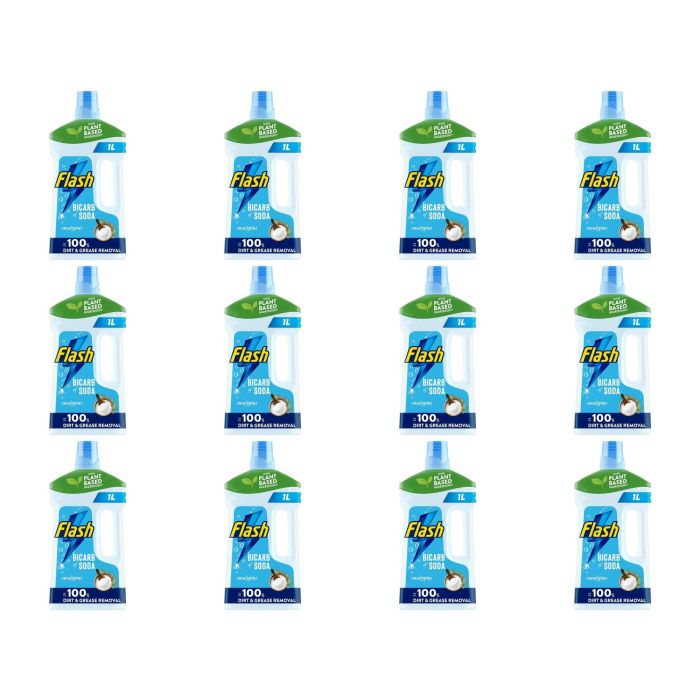 Flash All Purpose & Floor Cleaner Traditional with Bicarbonate of Soda 1L - Pack of 12
