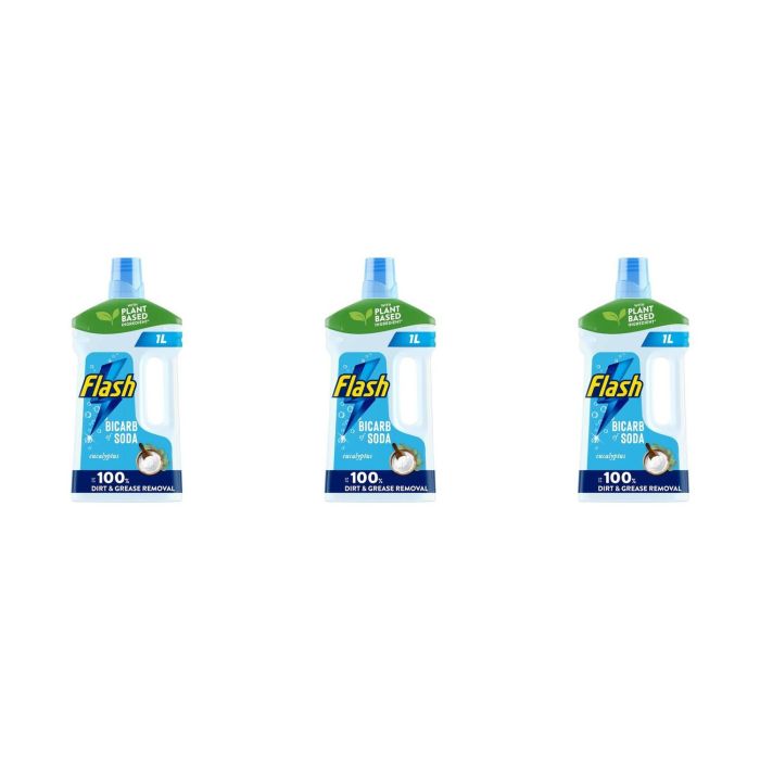 Flash All Purpose & Floor Cleaner Traditional with Bicarbonate of Soda 1L - Pack of 3