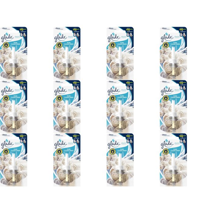 Glade Electric Scented Oil Refill Plug In Clean Linen 20ml - Pack of 12