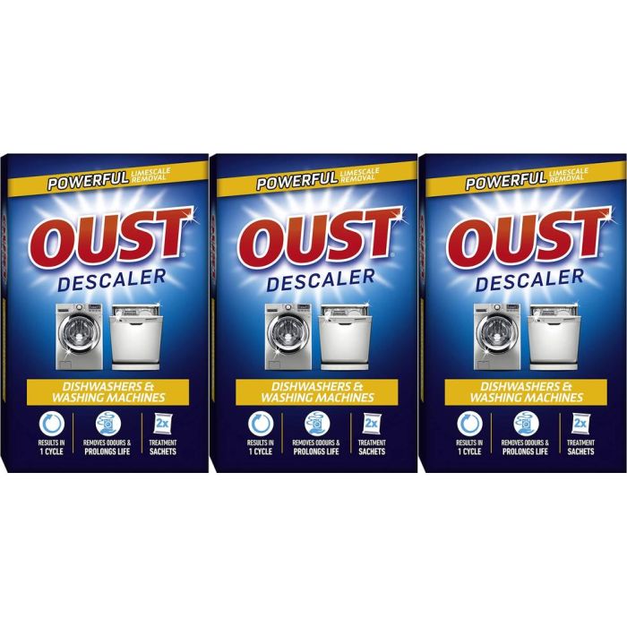Oust Dishwasher & Washing Machine Descaler (2 Sachets) - Pack of 3