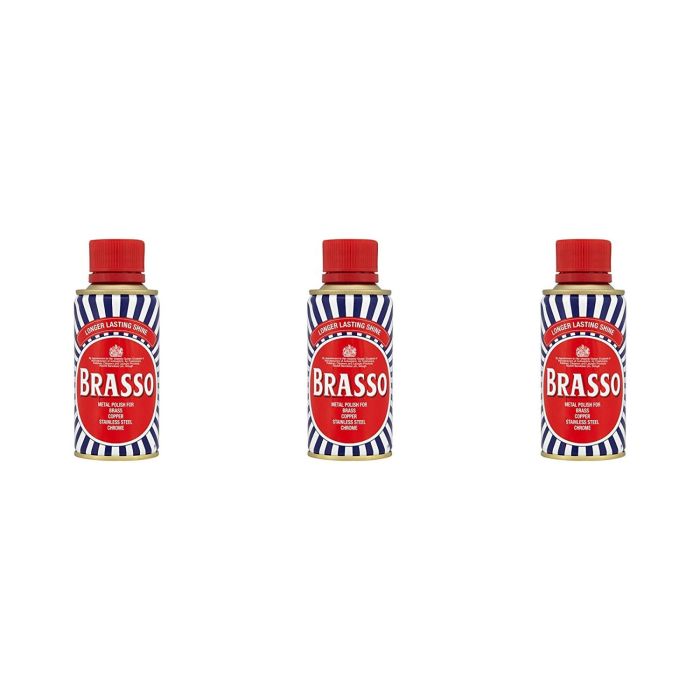 Brasso Metal Polish Liquid For Brass Copper Chrome 175ml - Pack of 3