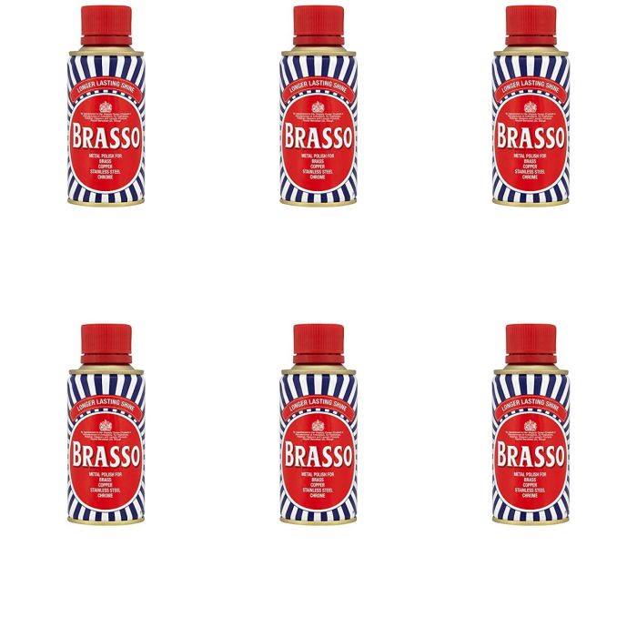 Brasso Metal Polish Liquid For Brass Copper Chrome 175ml - Pack of 6