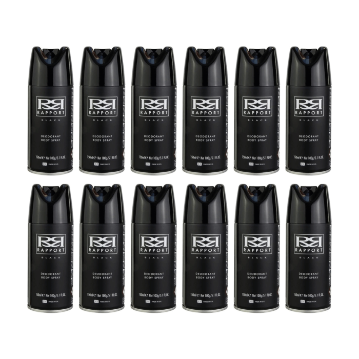 Rapport Black Body Spray 150ml - Pack of 12