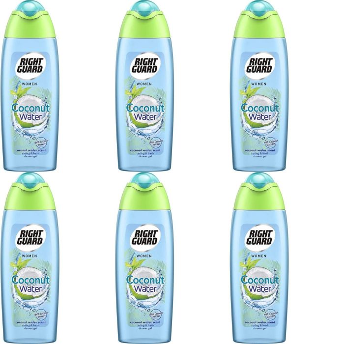 Right Guard Coconut Water Women Shower Gel 250ml - Pack of 6