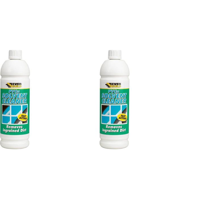 Everbuild PVCu Solvent Based Cleaner 1 Litre - Pack of 2