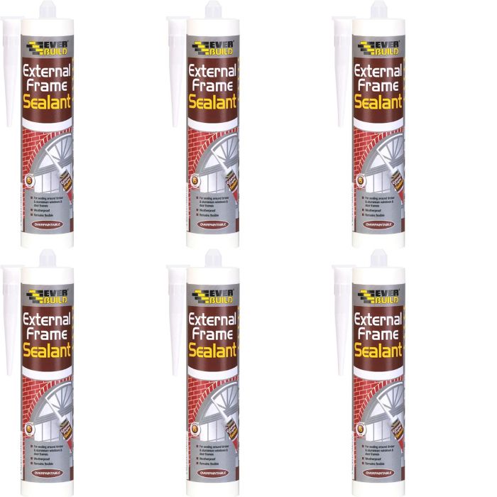 Everbuild External Frame Acrylic Sealant Brown 290ml - Pack of 6