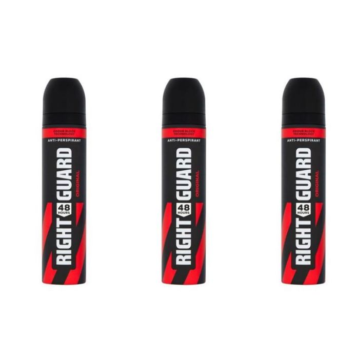 Right Guard Total Defence 5 Original Deodorant 250ml - Pack of 3