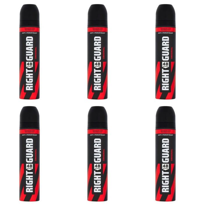 Right Guard Total Defence 5 Original Deodorant 250ml - Pack of 6