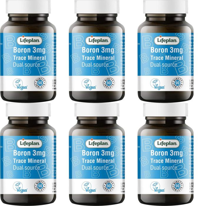 Lifeplan Boron 3mg 90 Tablets - Pack of 6