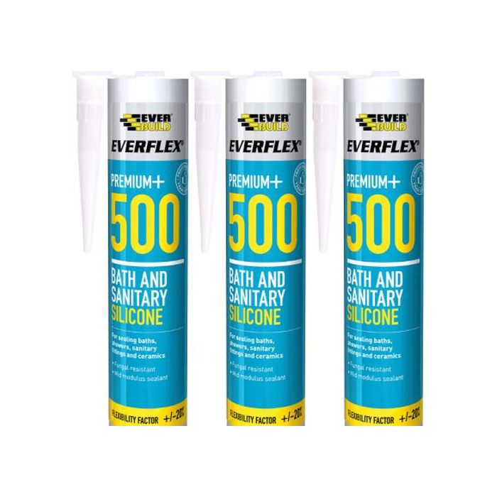 Everbuild Everflex 500 Silicone Stone 295ml - Pack of 3