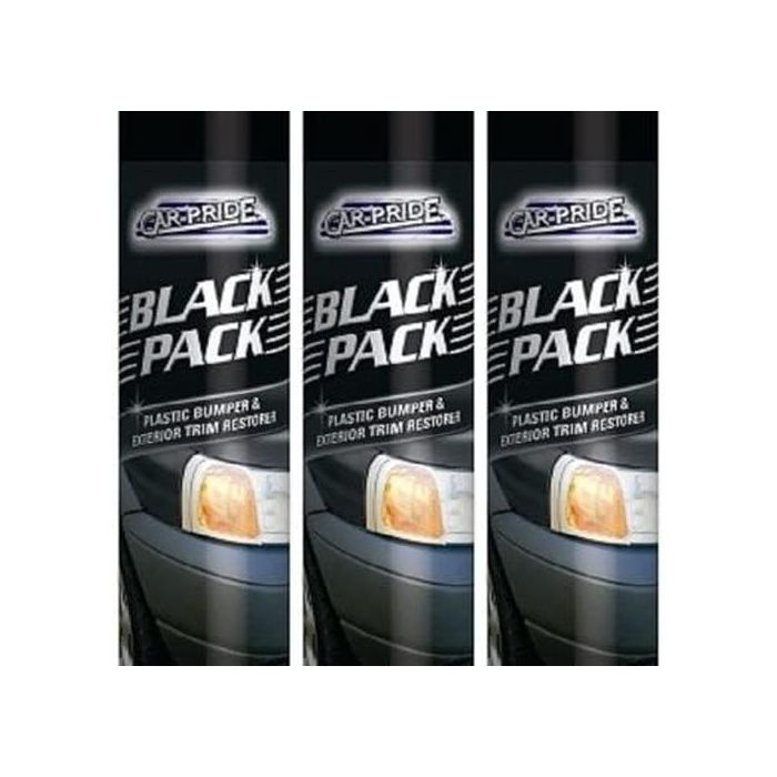 Car Pride Black Plastic Bumper & Trim Restorer Spray - Pack of 3