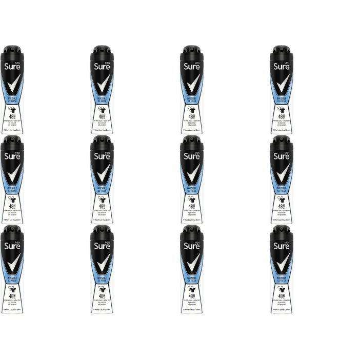 Sure Men Deodorant Invisible Ice 150ml - Pack of 12