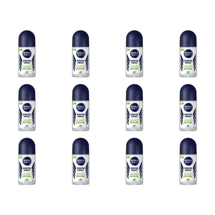 Nivea Men Sensitive Protect Anti-Perspirant Roll-On 50ml - Pack of 12