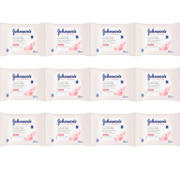 Johnsons Makeup Be Gone Refreshing Wipes 25's - Pack of 12