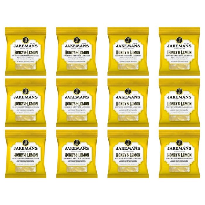 Jakemans Honey & Lemon Soothing Menthol Lozenges 73g - Pack of 12