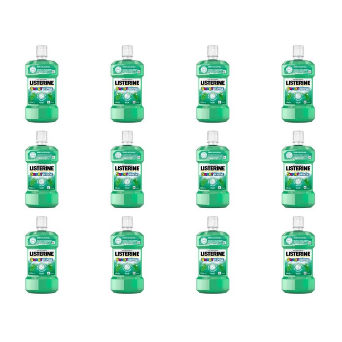 Listerine Smart Rinse For Kids 6+ Mouthwash Mild Mint 250ml - Pack of 12