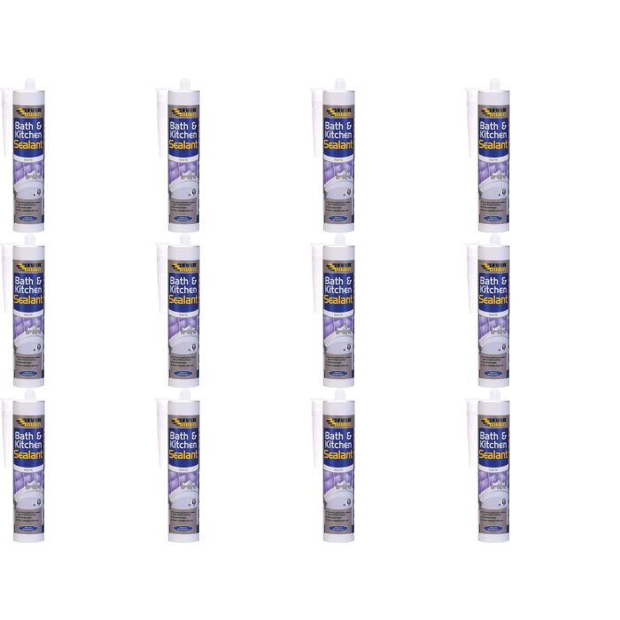 Everbuild Bath & Kitchen Sealant White 290ML - Pack of 12