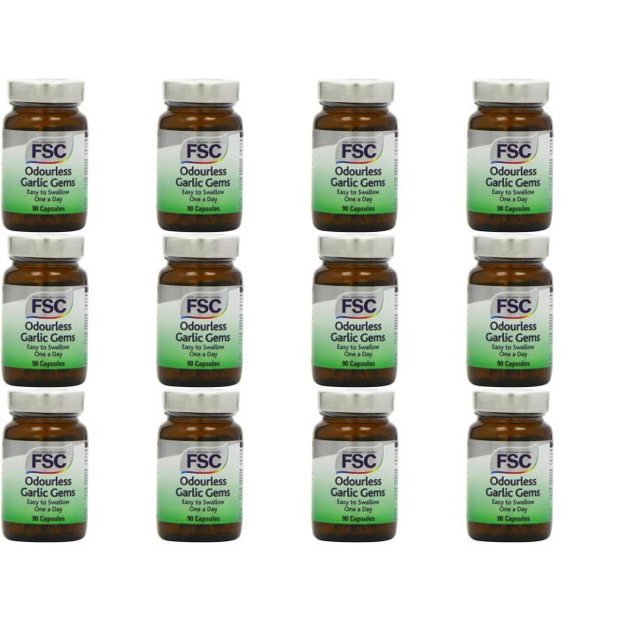 FSC One A Day Garlic Gems - Pack of 90 Capsules - Pack of 12
