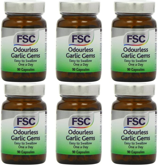 FSC One A Day Garlic Gems - Pack of 90 Capsules - Pack of 6