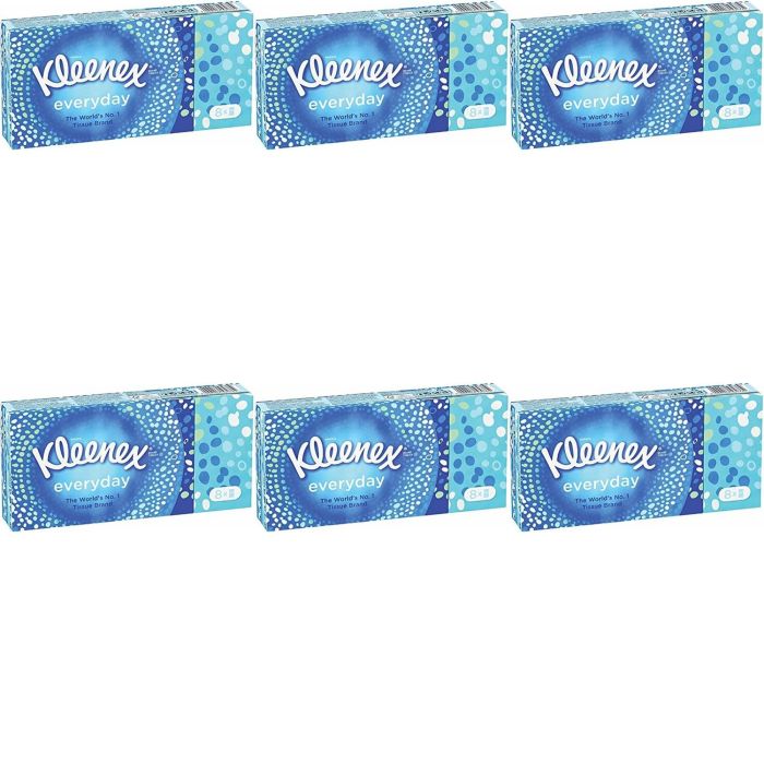 Kleenex Everyday Tissues 8 Packs Soft Facial, Travel, Pocket Tissues - Pack of 6