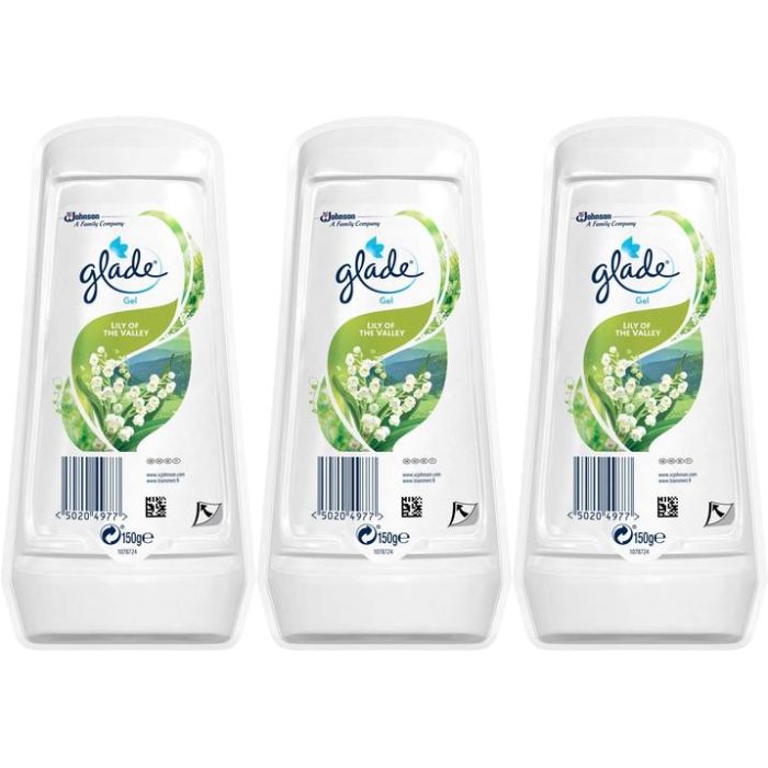 Glade Solid Gel Air Freshener Lily Of The Valley 150g - Pack of 3