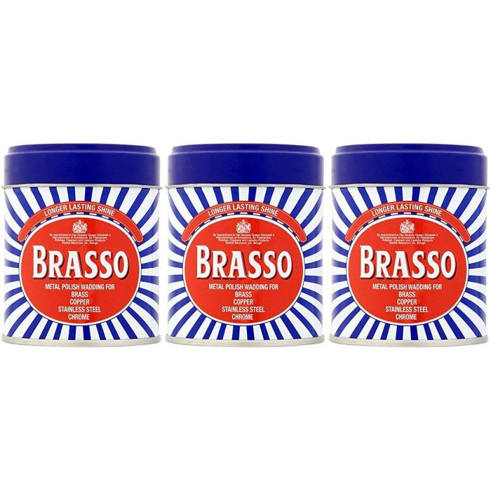 Brasso Metal Polish Wadding 75g - Pack of 3