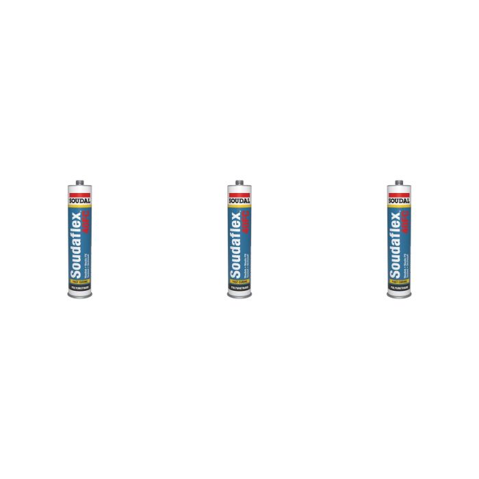 Soudal Soudaflex 40 FC Polyurethane Sealant/Adhesive Black 310ml - Pack of 3