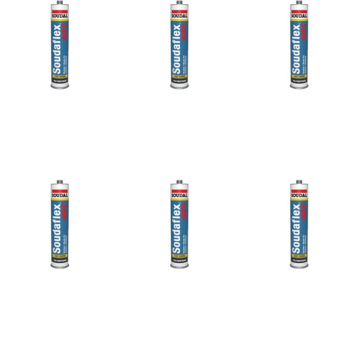 Soudal Soudaflex 40 FC Polyurethane Sealant/Adhesive Black 310ml - Pack of 6