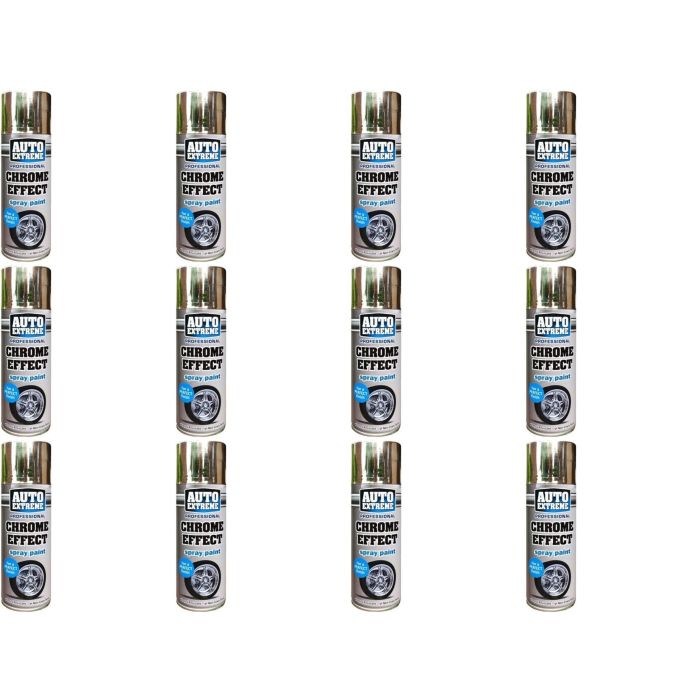 Rapide Auto Extreme Professional Chrome Effect Spray Paint 400ml - Pack of 12