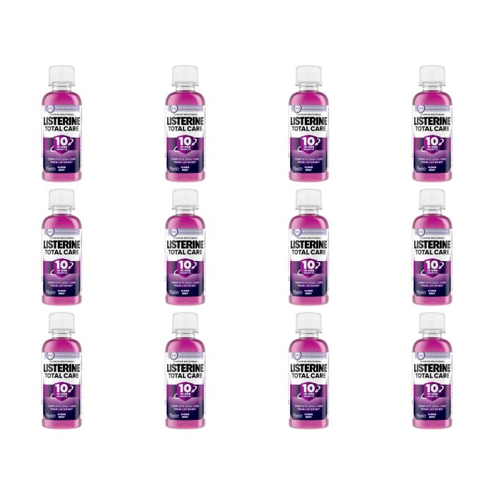 Listerine Total Care 10 in 1 Fluoride Mouthwash Clean Mint 95ml - Pack of 12