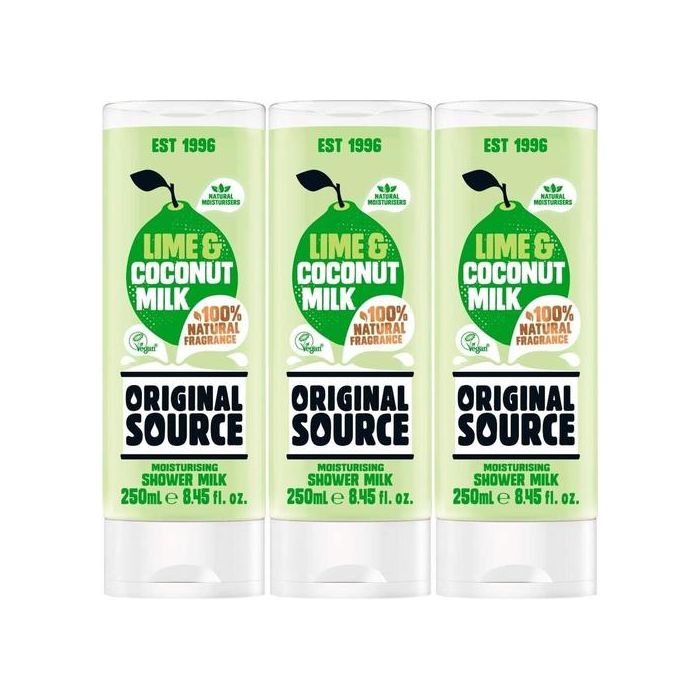 Original Source Lime and Coconut Shower Gel 250ml - Pack of 3