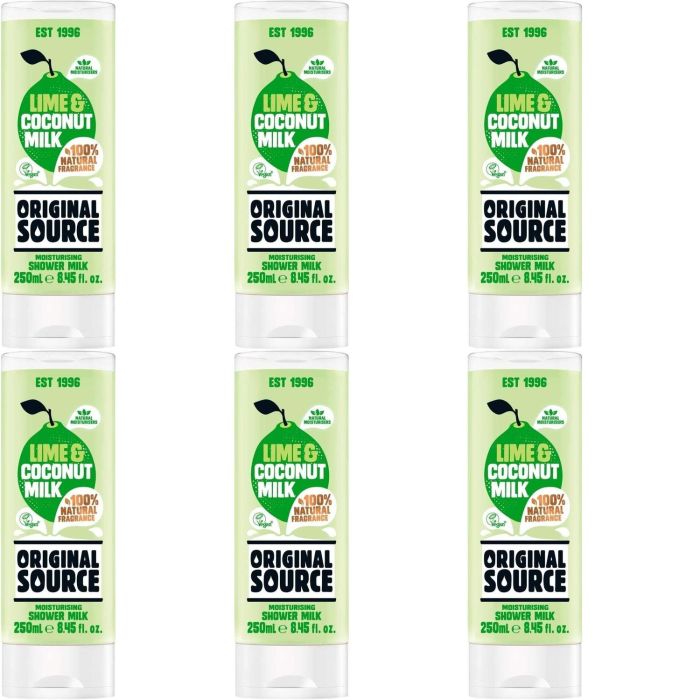 Original Source Lime and Coconut Shower Gel 250ml - Pack of 6