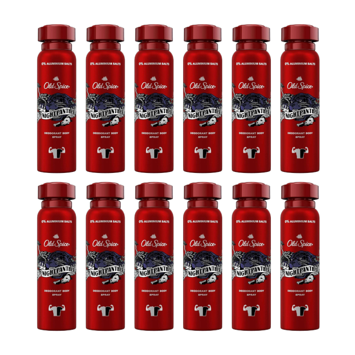 Old Spice Deodorant Body Spray Men Nightpanther 150ml - Pack of 12