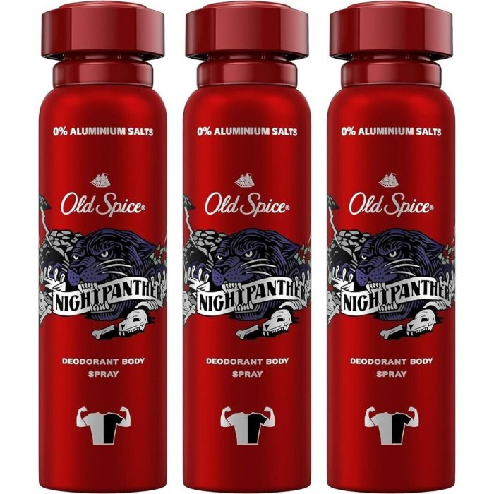 Old Spice Deodorant Body Spray Men Nightpanther 150ml - Pack of 3