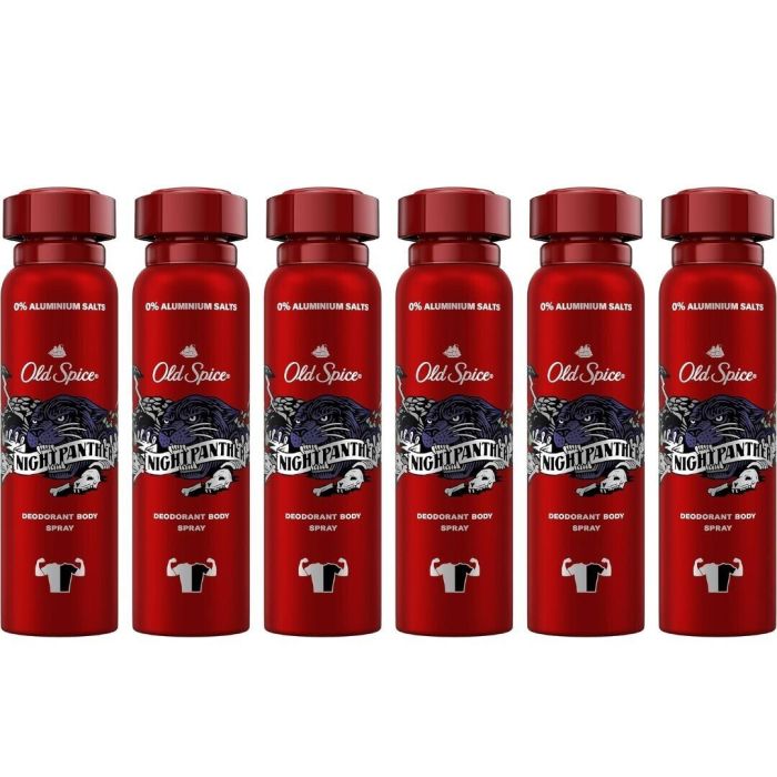 Old Spice Deodorant Body Spray Men Nightpanther 150ml - Pack of 6