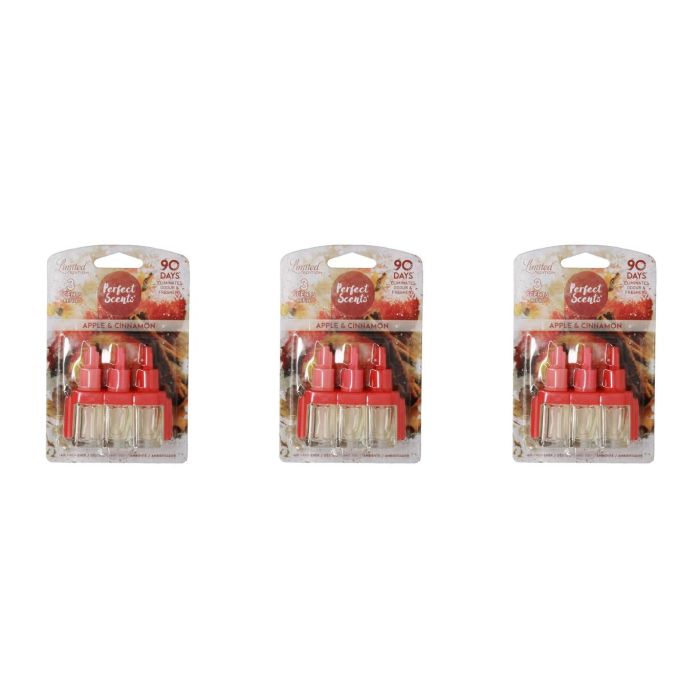 Perfect Scents Apple & Cinnamon 3 Scents Air Freshener Refill 20ml on a clean white background
