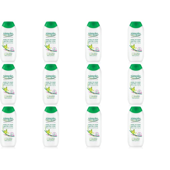 Simple Kind to Hair Gentle Care with Pro-Vitamin B5 Hair Shampoo 200ml - Pack of 12