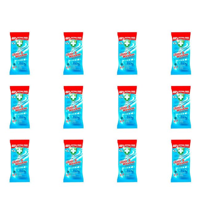 Greenshield Glass & Window Surface Wipes 70 Wipes - Pack of 12