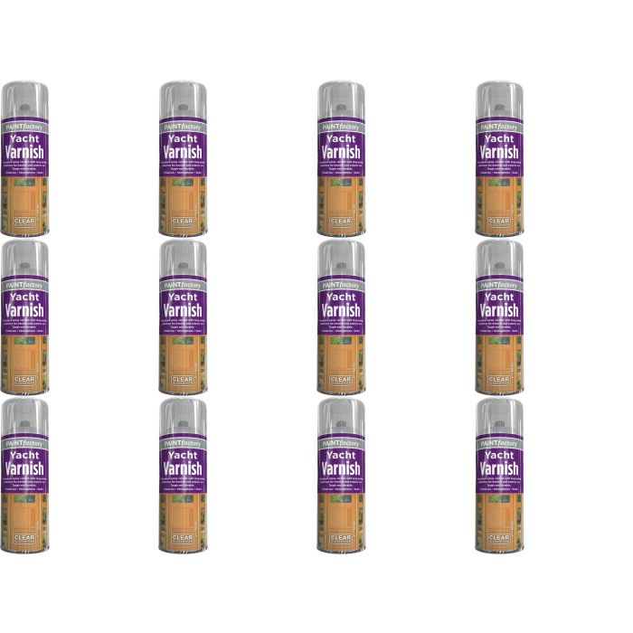 Paint Factory Yacht Varnish All Purpose Clear Gloss Finish  400ml - Pack of 12