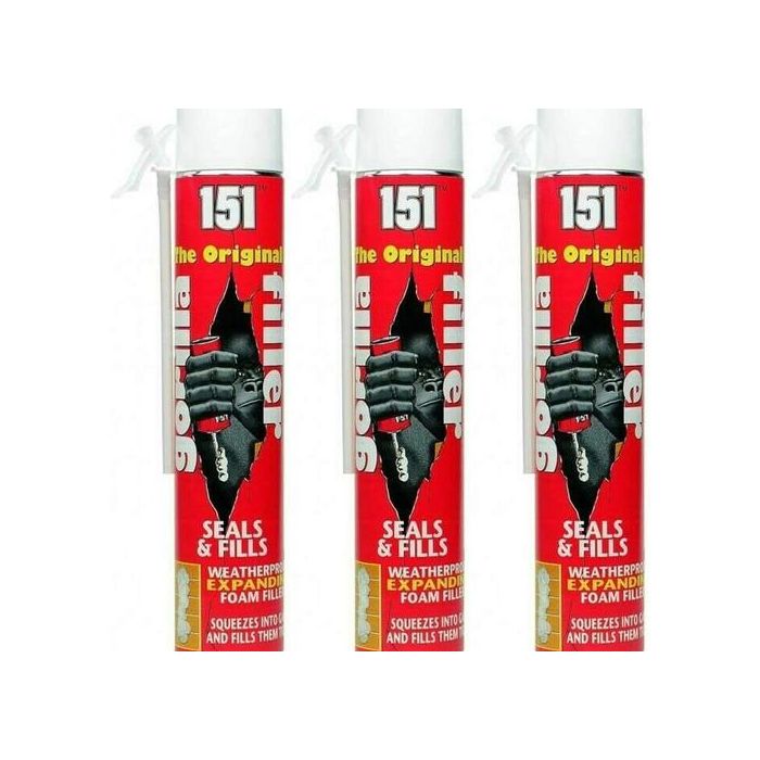 Gorilla Filler Expanding Foam Filler 750ml - Pack of 3