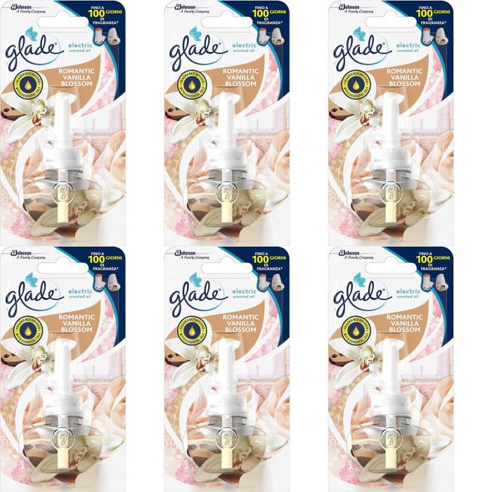 Glade Electric Plug In Scented Oil Refill Vanilla Blossom 20ml - Pack of 6