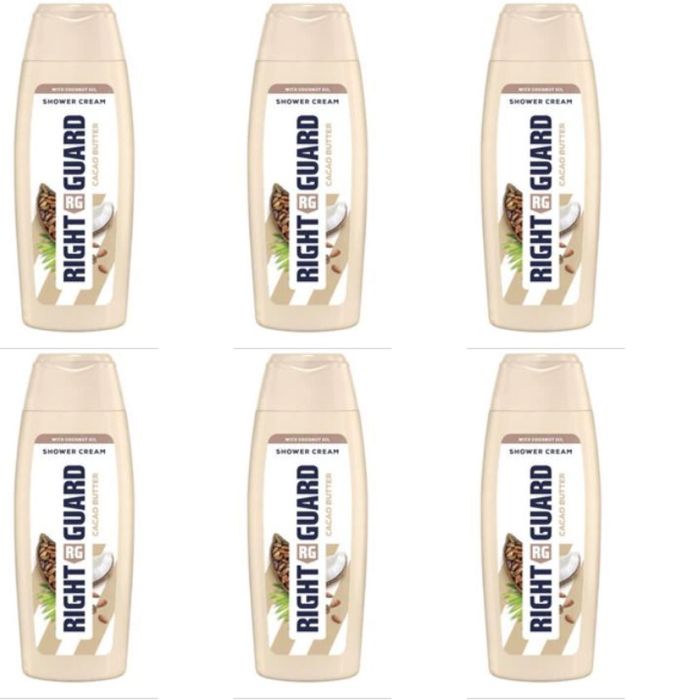 Right Guard Shower Women Cream + Oil Cacao Butter 250ml - Pack of 6