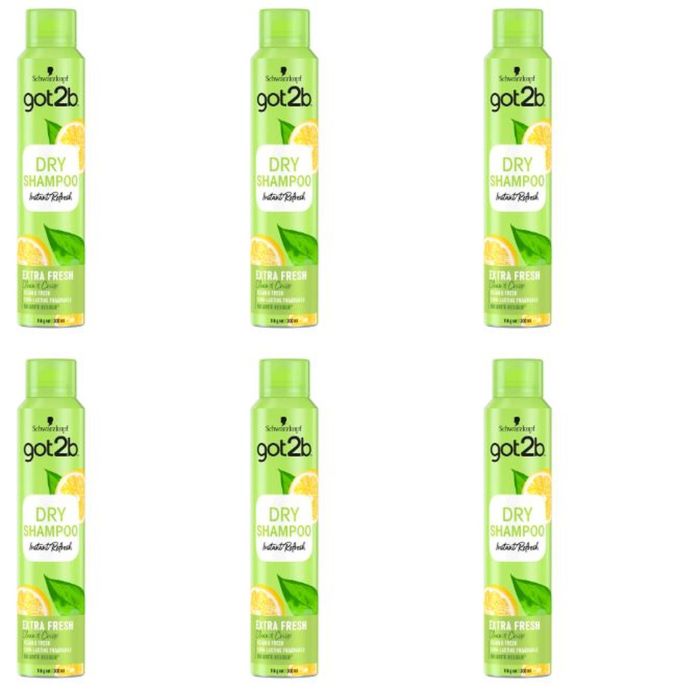 Schwarzkopf got2b Fresh It Up Extra Fresh Dry Shampoo 200ml - Pack of 6