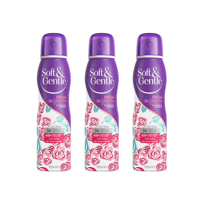 Soft & Gentle Fresh Blossom Anti-Perspirant 150ml - Pack of 3