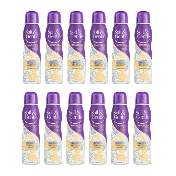 Soft & Gentle Magnolia Hug Anti-Perspirant Deo Spray 150ml - Pack of 12