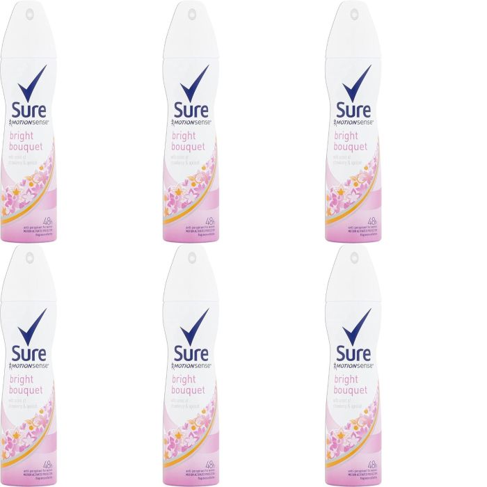 Sure Women Motion Sense Deodorant Bright Bouquet 150ml - Pack of 6